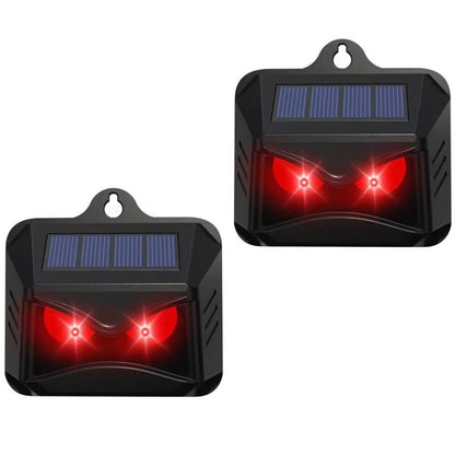 2pcs Solar Powered Ultrasonic Animal Repellent