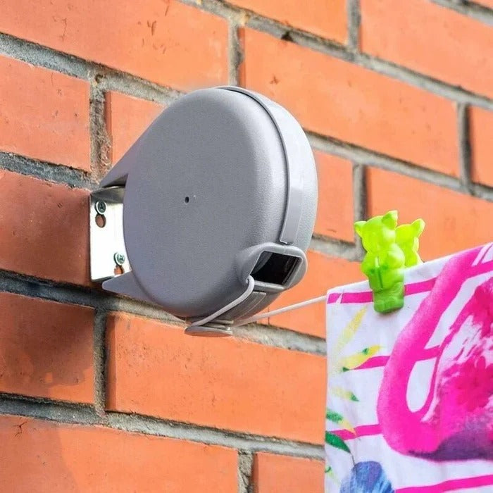 Retractable Washing Line with Swivel Wall Mount