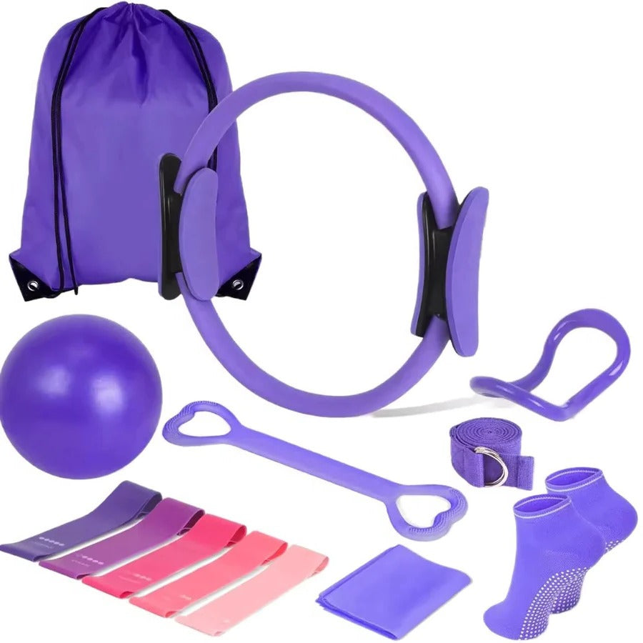 Pilates Ball and Resistance Band Set