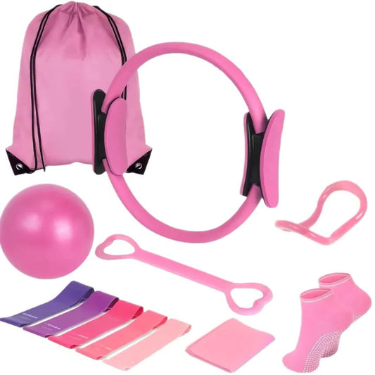 Pilates Ball and Resistance Band Set