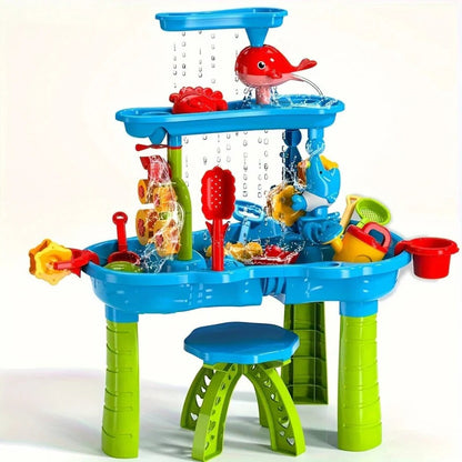 3 in 1 Outdoor Sand and Water Table for Kids