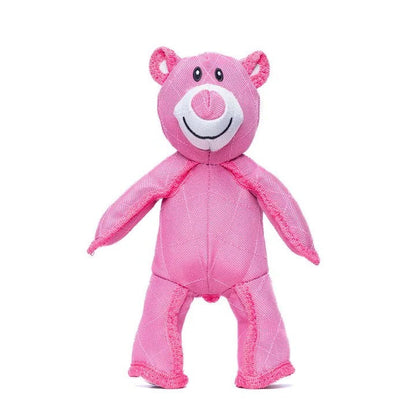 Bear Dog Toy with Squeaker and Reinforced Nylon-Rubber Construction for Medium-Large Dogs
