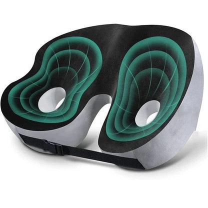 Contoured Memory Foam Seat Cushion with Adjustable Inserts and Non Slip Base for Office and Car