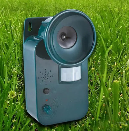 Battery Powered Ultrasonic Animal Repeller with Motion Sensor and Flashing Light for Yards and Sheds