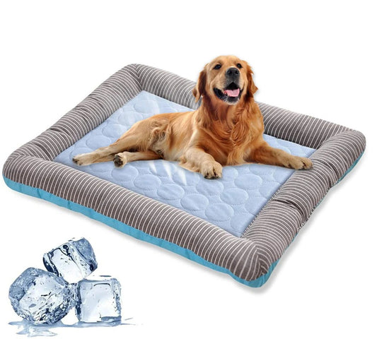 Cooling Dog Bed with Ice Silk Material