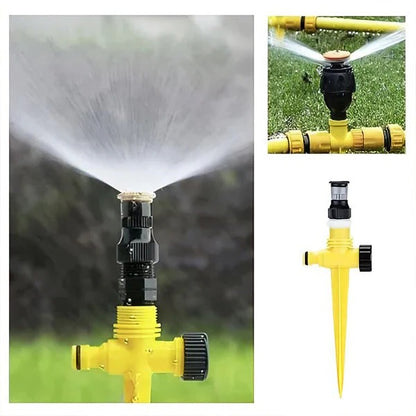 360° Garden Sprinkler, Water-Saving with Adjustable Spray Patterns