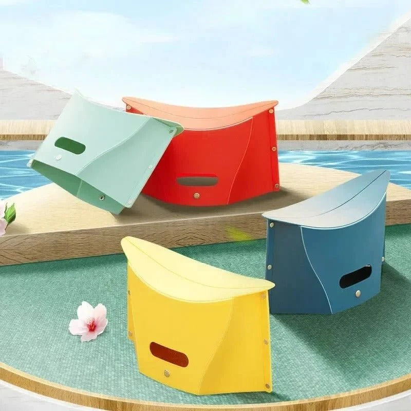 Folding Stool That Weighs 0.61 Pounds with Carry Handle and Bag Style Storage in 4 Colors