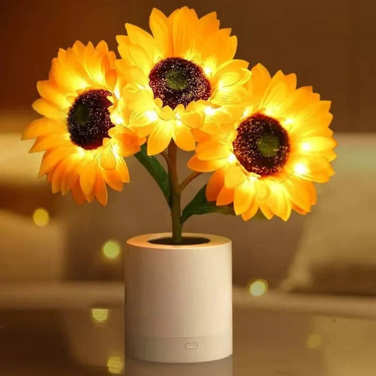 Sunflower Lamp Decorative LED Night Light for Bedroom and Living Room