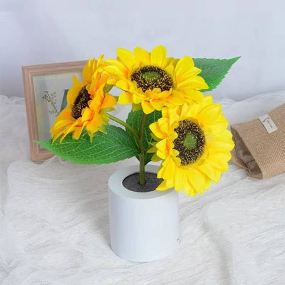 Sunflower Lamp Decorative LED Night Light for Bedroom and Living Room
