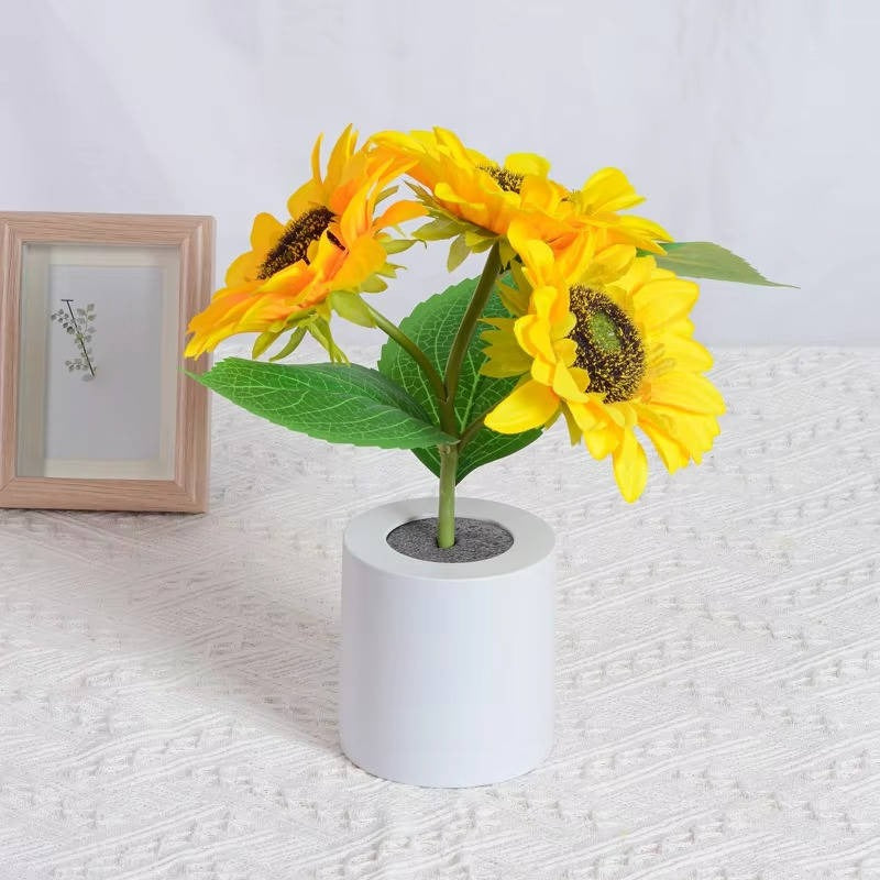 Sunflower Lamp Decorative LED Night Light for Bedroom and Living Room