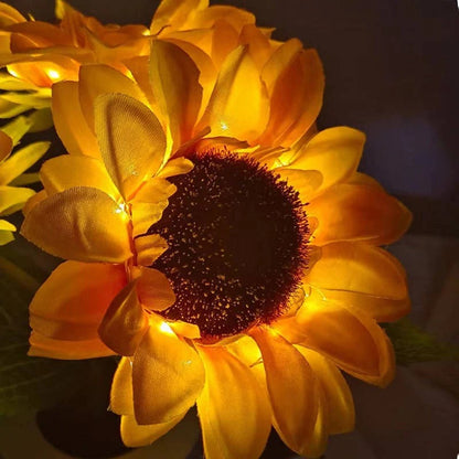 Sunflower Lamp Decorative LED Night Light for Bedroom and Living Room