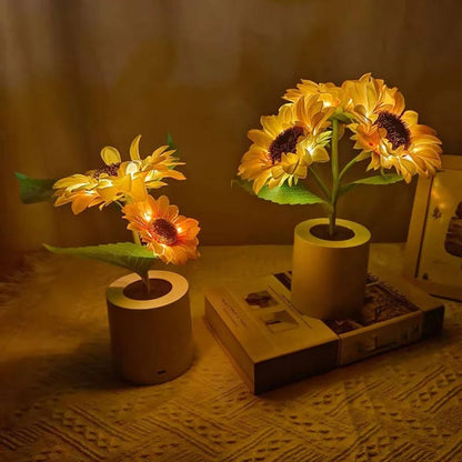 Sunflower Lamp Decorative LED Night Light for Bedroom and Living Room