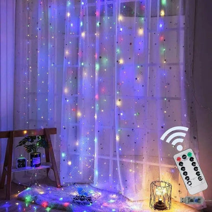 Curtain LED Lights with Remote, USB Powered