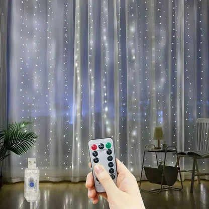 Curtain LED Lights with Remote, USB Powered