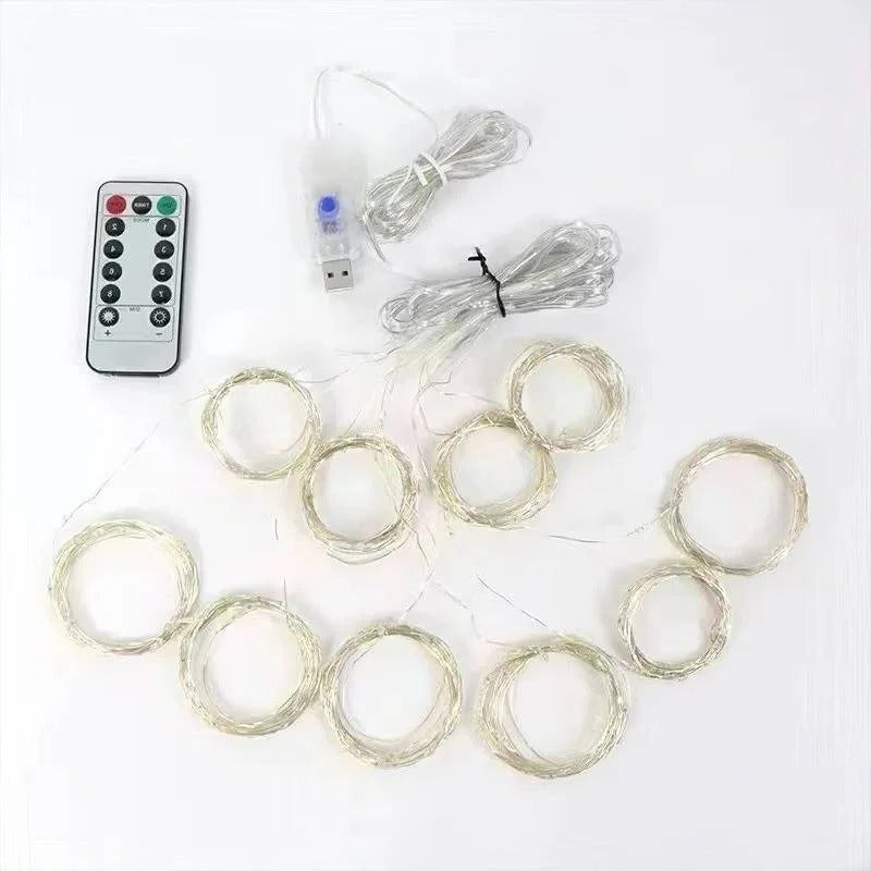 Curtain LED Lights with Remote, USB Powered