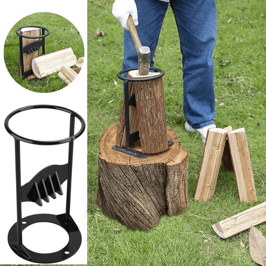 Cast Iron Firewood Splitter, Manual Log Splitting Tool