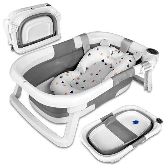 Foldable Newborn Bathing Tub with Temperature Indicator