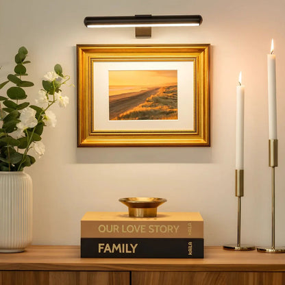 Rechargeable LED Picture Light with 360-Degree Rotation and Stepless Dimming