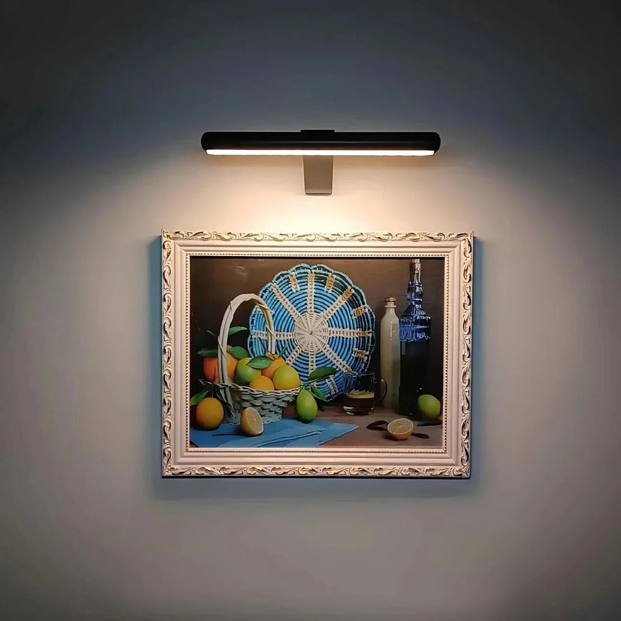 Rechargeable LED Picture Light with 360-Degree Rotation and Stepless Dimming