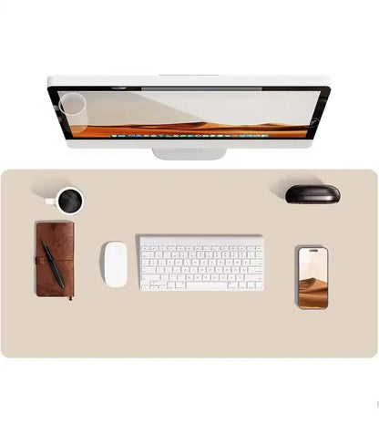 Luxury Leather Desk Pad Smooth Writing & Mouse Surface