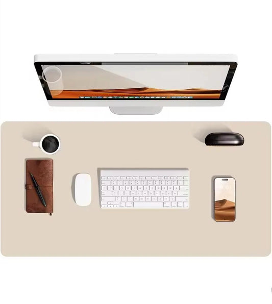 Luxury Leather Desk Pad Smooth Writing & Mouse Surface