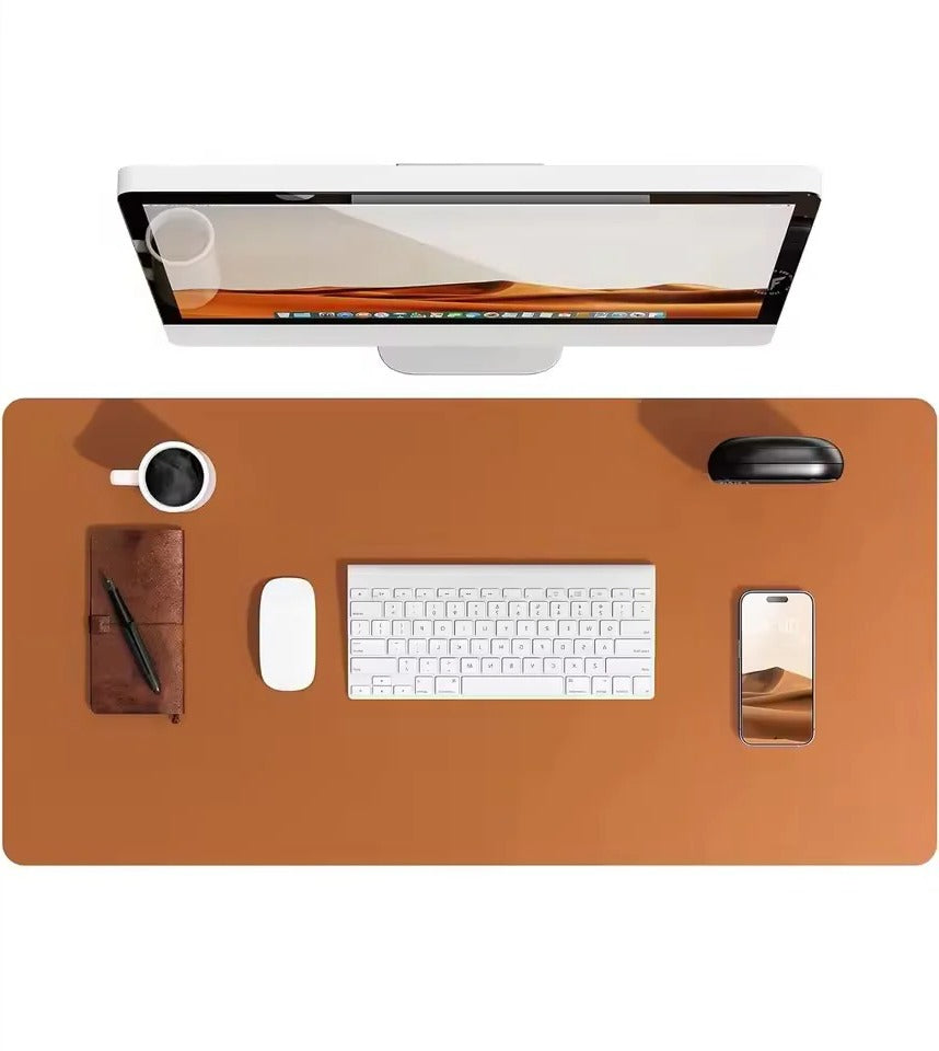 Luxury Leather Desk Pad Smooth Writing & Mouse Surface