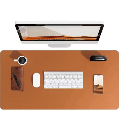 Luxury Leather Desk Pad Smooth Writing & Mouse Surface