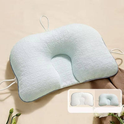 Baby Pillow with Memory Foam and Cotton Cover, Portable Infant Support Cushion