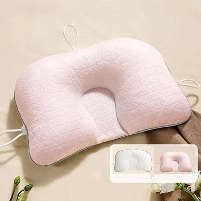 Baby Pillow with Memory Foam and Cotton Cover, Portable Infant Support Cushion
