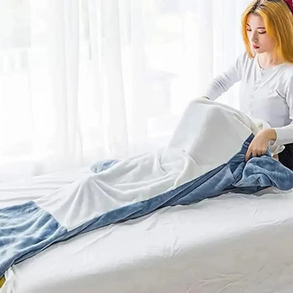 Cozy Shark Hooded Flannel Blanket