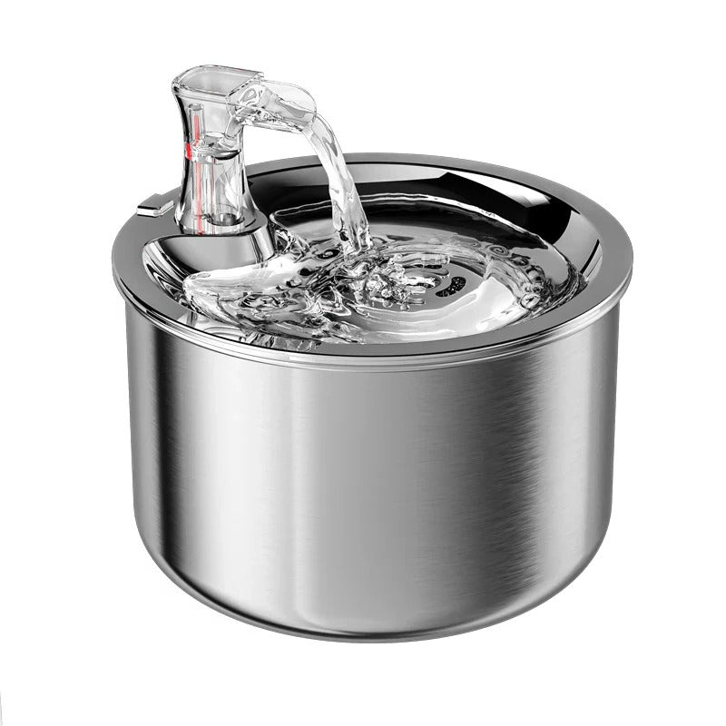 PurrFlow Smart Cat Fountain Stainless Steel with Filter & Auto-Sensor