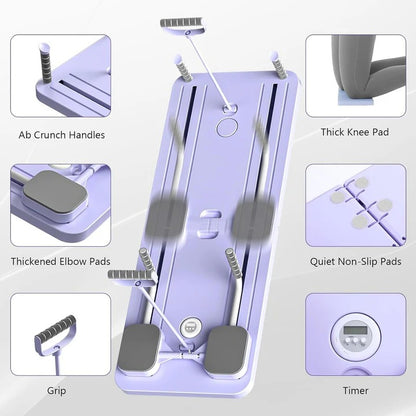 HomeStudio Pilates Reformer Board with Resistance Bands