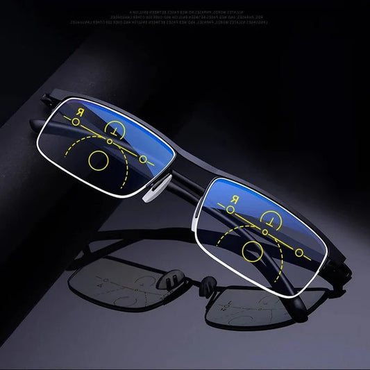 Smart Progressive Reading Glasses with Blue Light & UV Protection