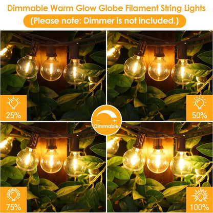 Outdoor LED Bulb String Lights for Home and Events
