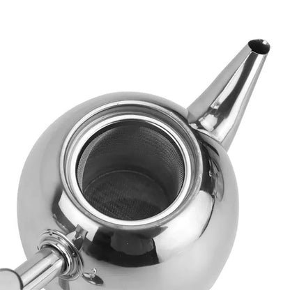 Classic Stainless Steel Teapot for Tea and Coffee Brewing