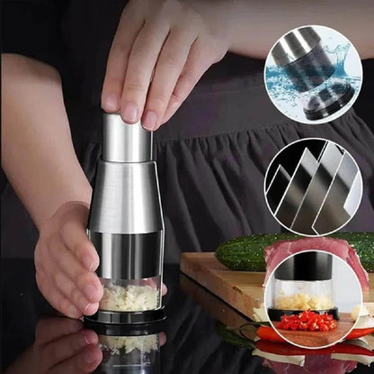 Manual Stainless Steel Vegetable Chopper for Home Cooking
