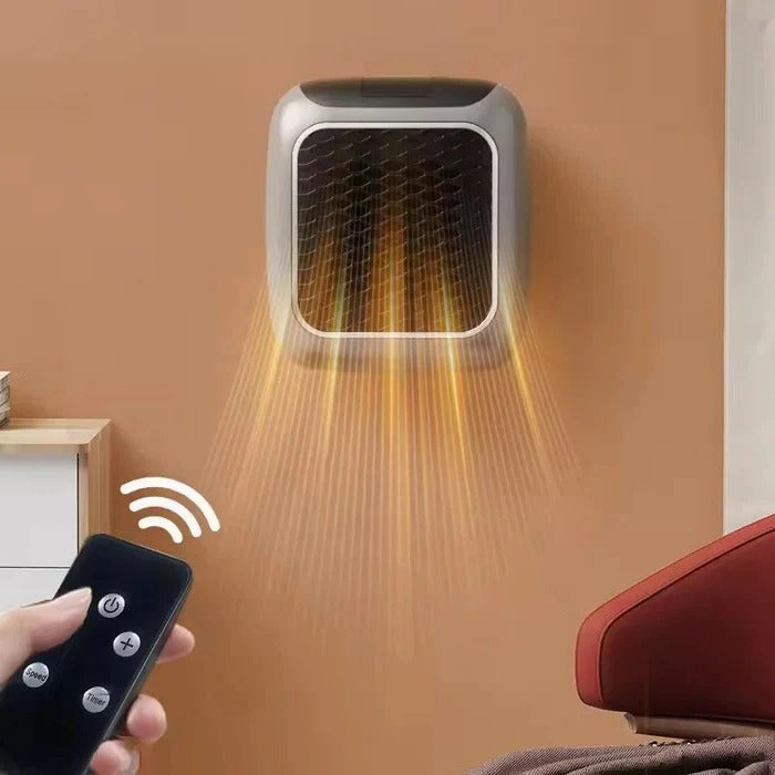 Mini Electric Wall Heater, 800W Plug-In Portable Design