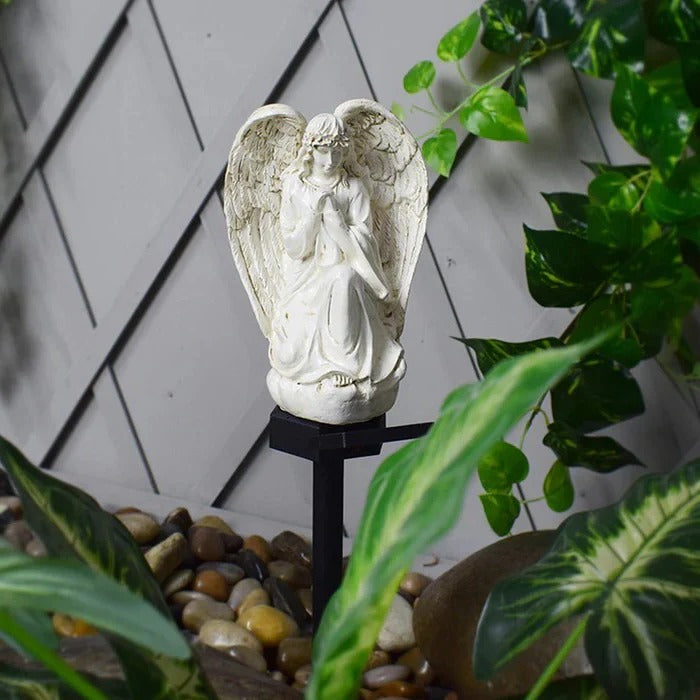 Decorative Solar Angel Garden Lamp with LED Illumination