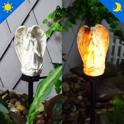 Decorative Solar Angel Garden Lamp with LED Illumination