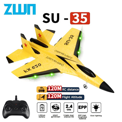 EPP Foam SU35 RC Plane – 2.4G Remote Control Jet with LED Lights