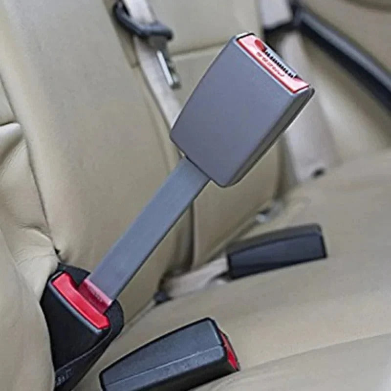 Seat Belt Extension with 11-Inch Rigid Stem for Upright Buckle Positioning
