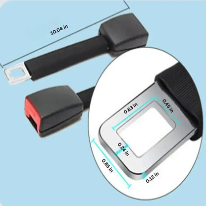 Seat Belt Extension with 11-Inch Rigid Stem for Upright Buckle Positioning