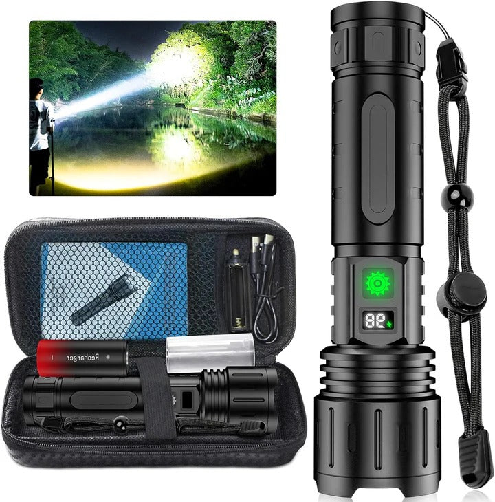 High Lumen Rechargeable Flashlight for Outdoor and Emergency Use