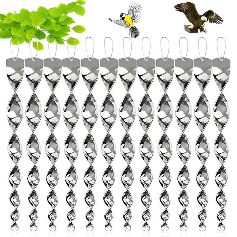 Rod Bird Reflective Spiral Rod Bird Deterrent with Wind-Powered Rotation and Si ...
