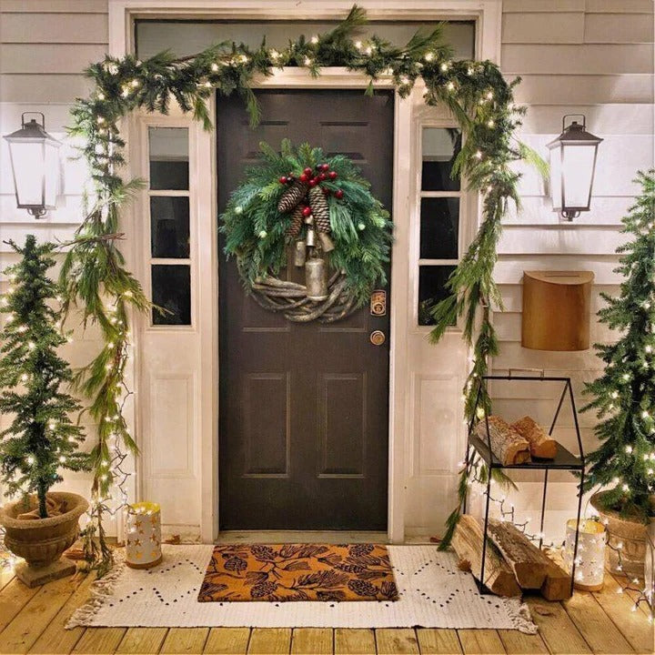 Rustic Boho Holiday Wreath for Door and Wall Display