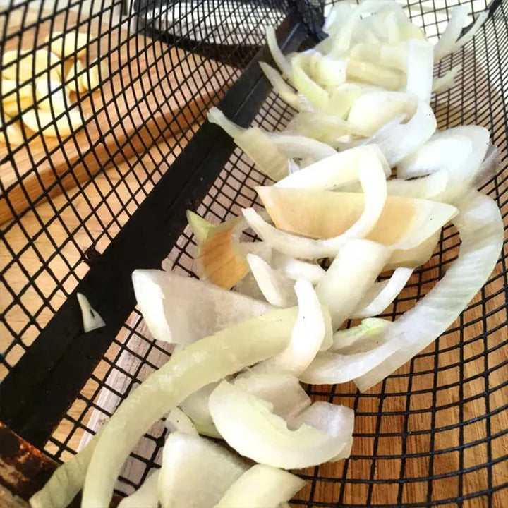 Durable BBQ Grill Basket with Rotating Design for Outdoor Grilling