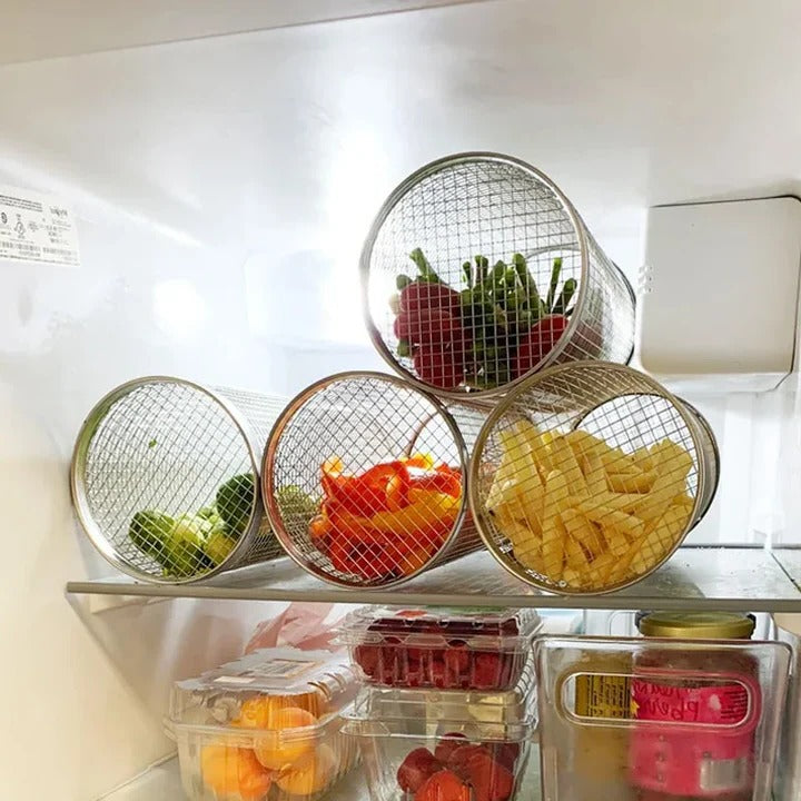 Durable BBQ Grill Basket with Rotating Design for Outdoor Grilling