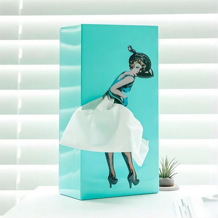 Modern Decorative Tissue Box with Flying Skirt Style Cover