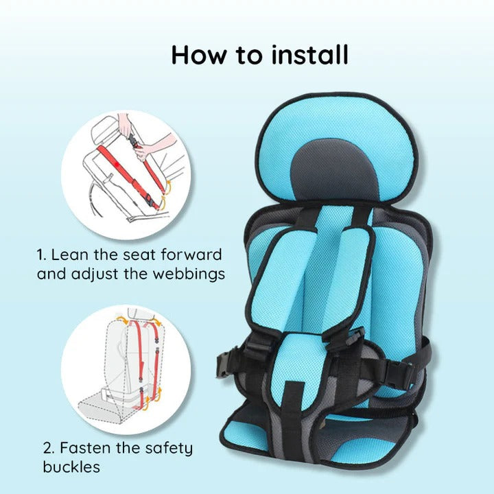 Portable Child Car Cushion Seat for Secure and Comfy Travel Support