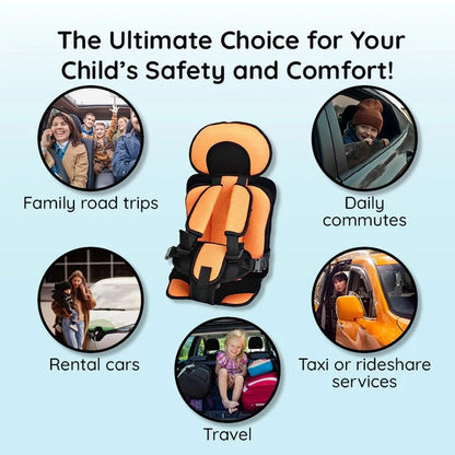 Portable Child Car Cushion Seat for Secure and Comfy Travel Support